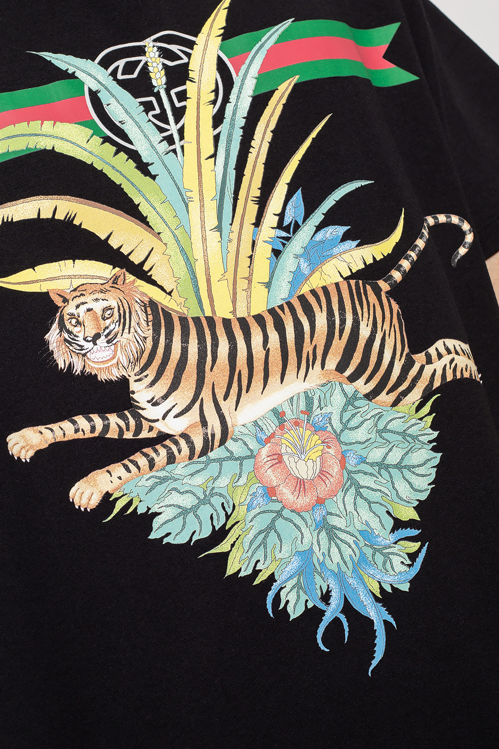 Black Printed T-shirt from the 'Gucci Tiger' collection Gucci